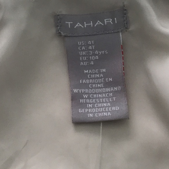 Tahari - Toddler Tan Trench Coat - Picture 4 of 7